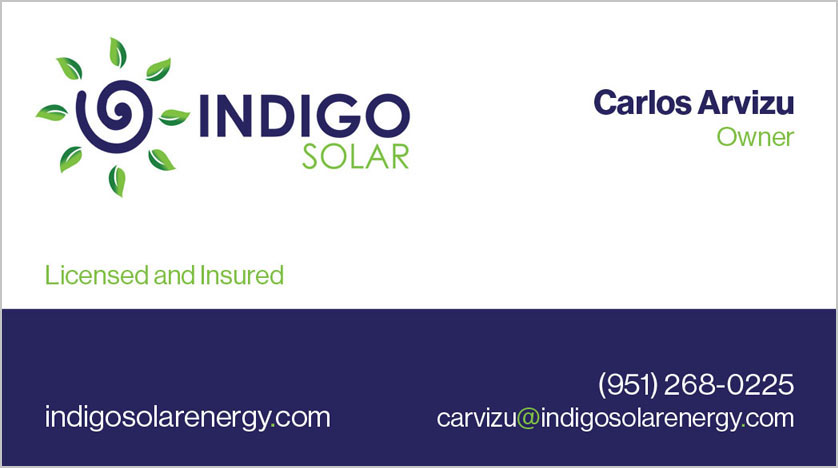 Indigo Solar Energy – Business Cards & Letterhead